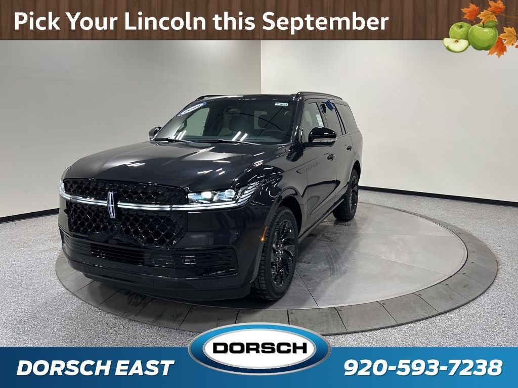 2026 Lincoln Navigator Reserve in Starlight Gray Premium Colorant — front three-quarter view