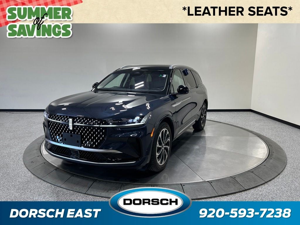 2024 Lincoln Nautilus Reserve in Blue Panther Metallic Clearcoat — front three-quarter view
